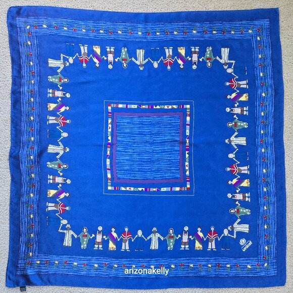 Unicef Accessories - Unicef Silk Scarf World Peace Multicultural Holding Hands